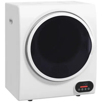 Homcom 1.5 Cubic Feet Electric Stackable Dryer In White