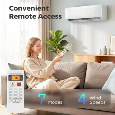 Homcom 18000 Btu Mini Split Air Conditioner And Heat Pump, 22 Seer2 230v Wifi Enabled Energy Efficient Duct