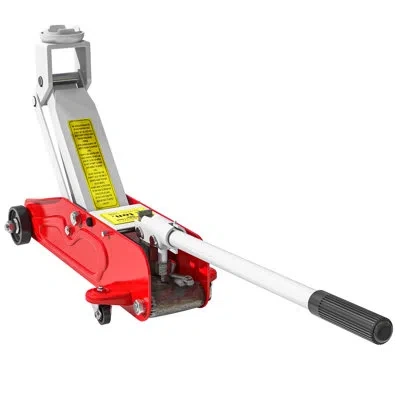 Homcom 2 Ton Low Profile Floor Jack, Heavy Duty Steel Racing Car Jack Hydraulic, 4.7"-11.8" Lift Range, Com In Red