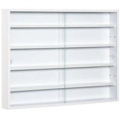 Homcom 23.6'' H X 31.5'' W Particleboard Trophy Display Case In White