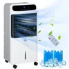Homcom 32" Portable Air Cooler, 3-in-1 Evaporative Cooling, Ice Fan, Water Conditioner, Humidifier, Remote, In White