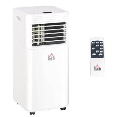 Homcom 8000 Btu Portable Air Conditioner With Remote In Black;white