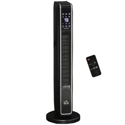 Homcom Ceramic 1,500 Watt Electric Fan Tower Heater In Black