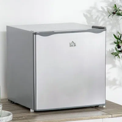 Homcom Mini Freezer Countertop, 1.1 Cu.ft Compact Upright Freezer With Removable Shelves, Reversible Door F In Gray