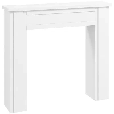 Homcom Modern Fireplace Mantel, Freestanding Fireplace Surround With Leg For Electric Fireplaces, 44.7" W X In White