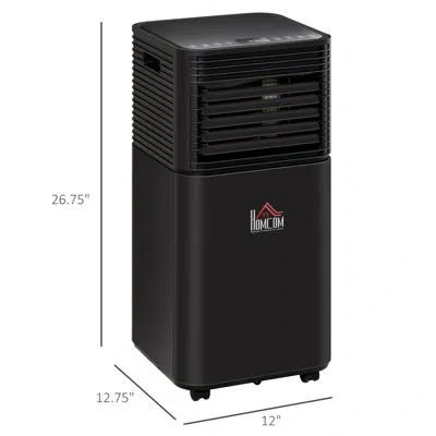 Homcom Portable Air Conditioner With Remote In Black
