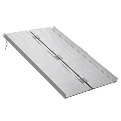 Homcom Portable Ramp In Silver