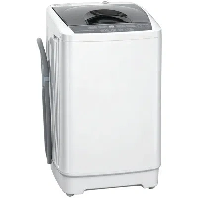 Homcom Portable Washing Machine, 1.3 Cu. Ft. Compact Washer With 8 Programs, 6 Water Levels, Led Display, C In White,gray