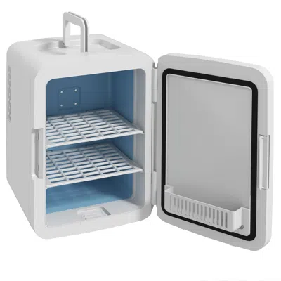 Homcom Skincare Fridge For Bedroom, Car With Led Mirror, Cooler And Warmer, Ac/dc Powered Mini Fridge For S In Multi