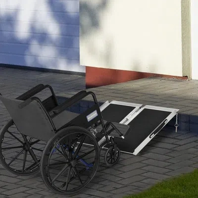 Homcom Threshold Ramp In Silver;black