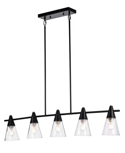Home Accessories 10" Mooncheeks 5-light Indoor Chandelier In Black