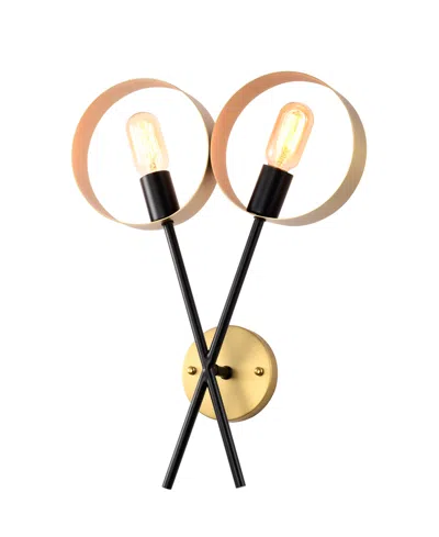 Home Accessories 14" Shahar 2-light Indoor Wall Sconce In Black