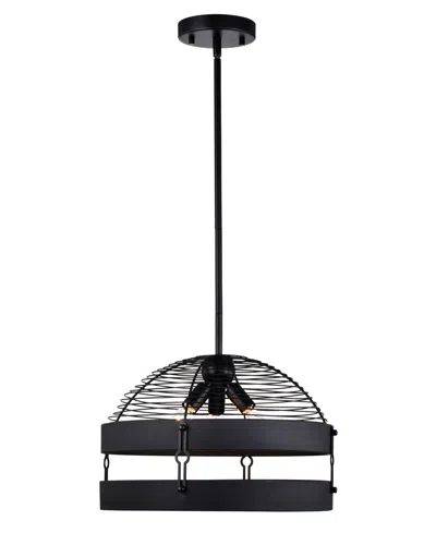 Home Accessories 17" Ivana 3-light Indoor Chandelier In Black
