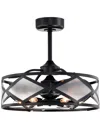 Home Accessories 23.2" Daniya 6-light Indoor Ceiling Fan With Light Kit And Remote In Matte Black