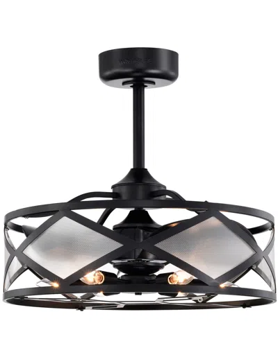 Home Accessories 23.2" Daniya 6-light Indoor Ceiling Fan With Light Kit And Remote In Matte Black