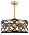 Home Accessories 23.6" Kirstin Indoor Ceiling Fan With Light Kit And Remote In Gold
