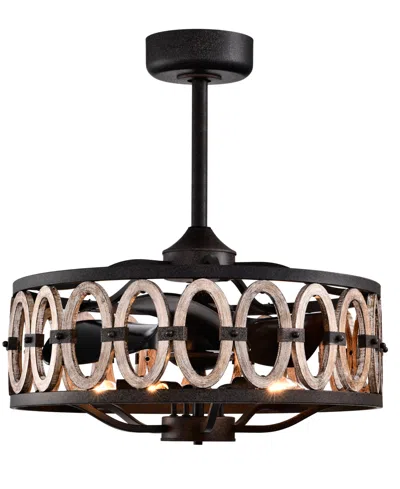 Home Accessories 24" Dalina 5-light Indoor Ceiling Fan With Light Kit And Remote In Oil Rubbed Matte Black