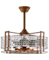 Home Accessories 24" Jovanni 6-light Indoor Ceiling Fan With Light Kit And Remote In Brown
