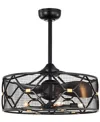 Home Accessories 24.3" Nelle Indoor Ceiling Fan With Light Kit And Remote In Black
