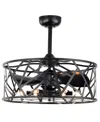 Home Accessories 24.4" Leyton Indoor Ceiling Fan With Light Kit And Remote In Black