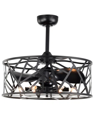 Home Accessories 24.4" Leyton Indoor Ceiling Fan With Light Kit And Remote In Black