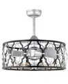 Home Accessories 24.4" Netanel Indoor Ceiling Fan With Light Kit And Remote In Silver