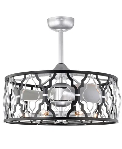 Home Accessories 24.4" Netanel Indoor Ceiling Fan With Light Kit And Remote In Silver