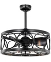 Home Accessories 24.4" Sultan Indoor Ceiling Fan With Light Kit And Remote In Black