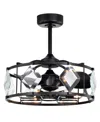 Home Accessories 24.8" Dakota 6-light Indoor Ceiling Fan With Light Kit And Remote In Matte Black