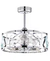 Home Accessories 24.8" Dalya 6-light Indoor Ceiling Fan With Light Kit And Remote In Chrome