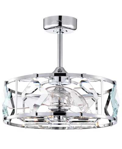 Home Accessories 24.8" Dalya 6-light Indoor Ceiling Fan With Light Kit And Remote In Chrome