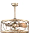Home Accessories 25" Aglae 6-light Indoor Ceiling Fan With Light Kit And Remote In Antique Silver