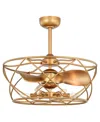 Home Accessories 25.6" Femi Indoor Ceiling Fan With Light Kit And Remote In Gold