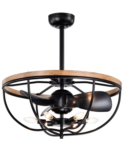 Home Accessories 26" Adeline 6-light Indoor Ceiling Fan With Light Kit And Remote In Matte Black