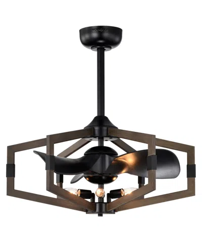 Home Accessories 26" Nicklas Indoor Ceiling Fan With Light Kit And Remote In Black