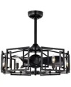 Home Accessories 26.8" Hemming Indoor Ceiling Fan With Light Kit And Remote In Black