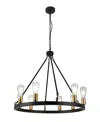 Home Accessories 27.6" Daryu 8-light Indoor Chandelier With Light Kit In Black