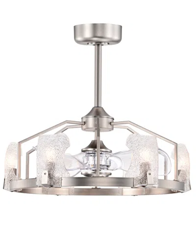 Home Accessories 28" Luciala 6-light Indoor Ceiling Fan Chandelier In Silver