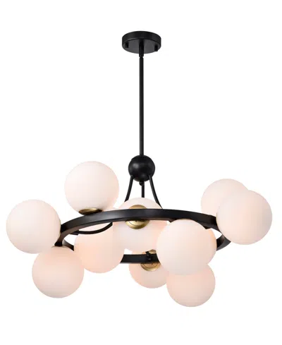 Home Accessories 30" Coraline 12-light Indoor Chandelier In Black