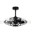 Home Accessories 35" Damita 6-light Indoor Ceiling Fan With Light Kit And Remote In Black And Gold
