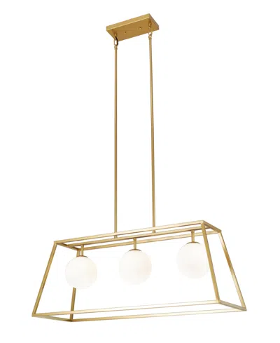 Home Accessories 35.4" Sansan 3-light Indoor Chandelier With Light Kit In Gold