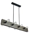 Home Accessories 39.4" Firone 10-light Indoor Chandelier With Light Kit In Black Steel