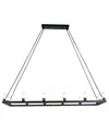 Home Accessories 47.2" Zinak 14-light Indoor Chandelier With Light Kit In Matte Black