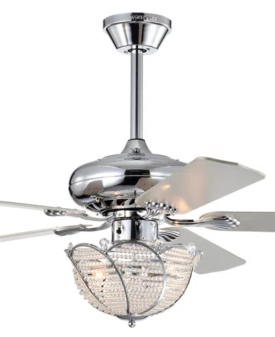 Home Accessories 52" Araceli 3-light Indoor Ceiling Fan With Light Kit And Remote In Chrome