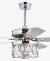 Home Accessories 52" Cadella 2-light Indoor Ceiling Fan With Light Kit And Remote In Chrome
