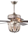 Home Accessories 52" Emani 3-light Indoor Ceiling Fan With Light Kit And Remote In Antique Silver