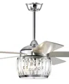 Home Accessories 52" Nadire 3-light Indoor Ceiling Fan With Light Kit And Remote In Chrome