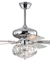 Home Accessories 52" Turner 3-light Indoor Ceiling Fan With Light Kit And Remote In Chrome