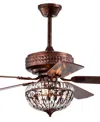 Home Accessories 52" Violette 3-light Indoor Ceiling Fan With Light Kit And Remote In Antique Copper