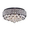 Home Accessories Cuddy 18" 4-light Indoor Flush Mount Chandelier With Light Kit In Black